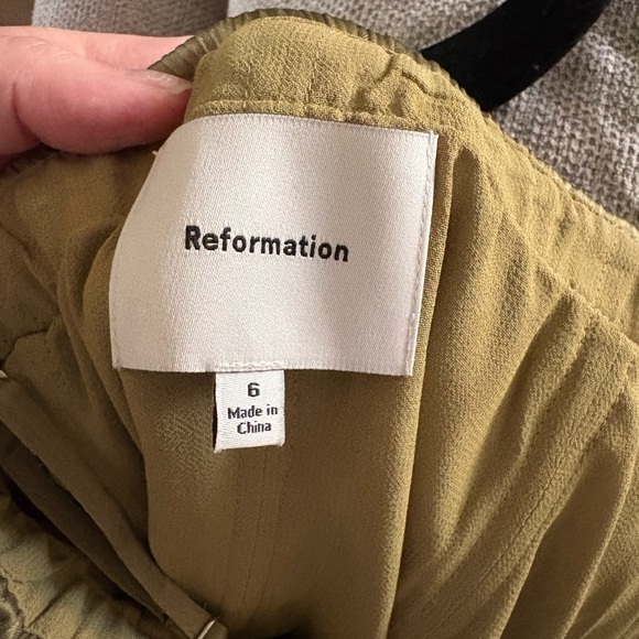 Reformation Olive Green Midi Dress - Picture 4 of 4